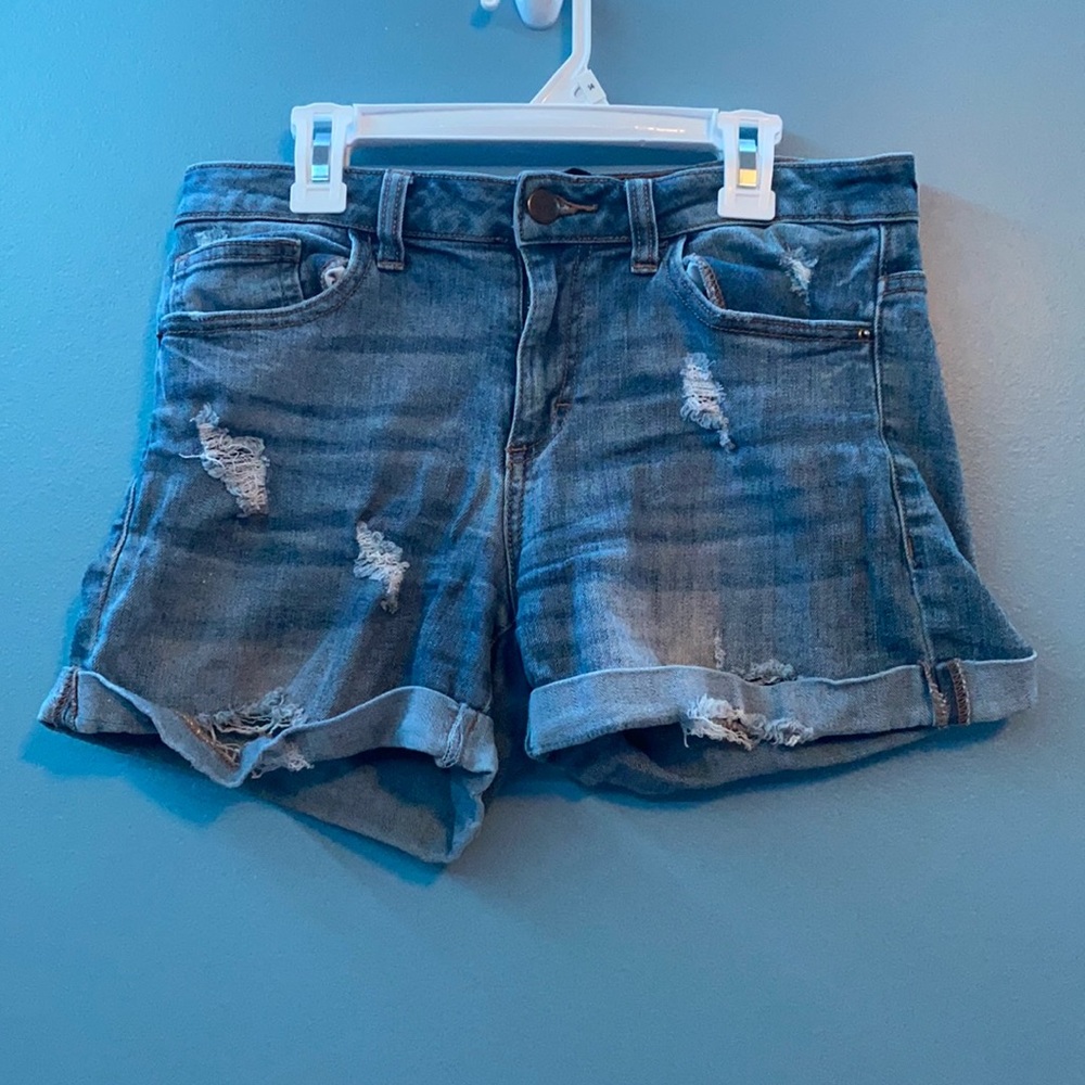 Ripped Jean Shorts